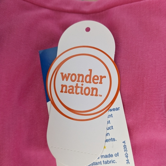 NWT Girls' Wonder Nation 2 Piece Pajama Short Set XL - Picture 3 of 4